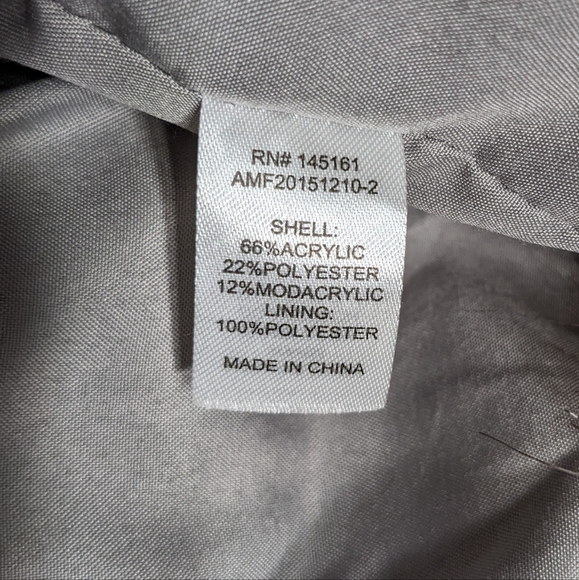 Faux Fur Vest S/M Cream Brown Gray Open Cardigan Pockets Fall Winter Layering - Picture 10 of 12